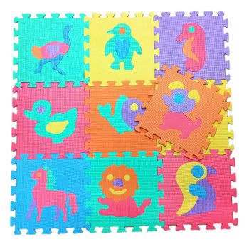 Alfombra Puzzle Little Kids 10 Piezas  Forma Animal