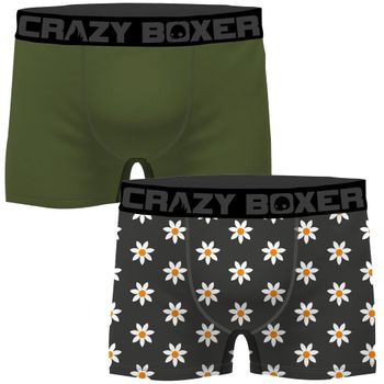 Set 2 Boxers Crazy Boxer Algodón Sunflower&green Crazy Boxer