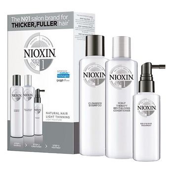 Set De Peluquería Unisex System 1 Nioxin (3 Pcs) Anticaída Cabellos Finos