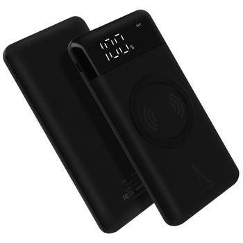 Batería De Emergencia 8000mah 2.1a 2 Puertos Usb Inalámbrica Qi Akashi