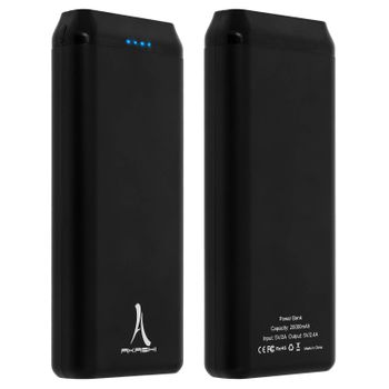 Batería De Emergencia 20000 Mah 2 Puertos Usb + 1 Micro-usb Akashi - Negra