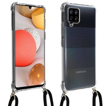 Funda Collar Samsung Galaxy A42 5g De Nailon Trenzado Akashi - Transparente