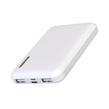 Batería De Repuesto 5000mah Doble Salida Carga Usb Ultra Compacta Akashi Blanco