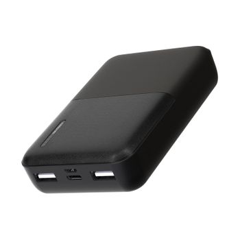 Batería De Repuesto 10000mah Doble Salida Carga Usb Ultra Compacta Akashi Negro