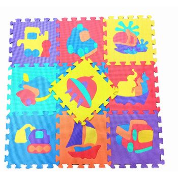 Alfombra Puzzle Little Kids 10 Piezas Forma Del Medio De Transporte