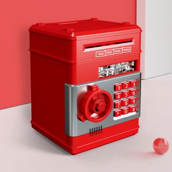 Hucha Para Niños - Juguetes Para Niños De 5 6 7 8 9 10 Años Regalos De Cumpleaños - Hucha Electrónica Cajero Automático Caja De Efectivo Para Niños De 6-8-10 Años Juguetes(rojo)