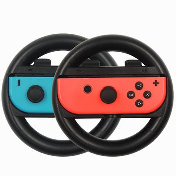 Set De 2 Volantes Para Mandos Joy-con Wheel Switch Color:negro