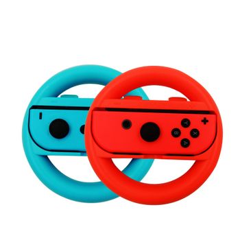 Set De 2 Volantes Para Mandos Joy-con Wheel Switch Rojo Y Azul