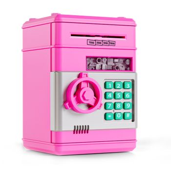 Hucha Para Niños - Juguetes Para Niños De 5 6 7 8 9 10 Años Regalos De Cumpleaños - Hucha Electrónica Cajero Automático Caja De Efectivo Para Niños De 6-8-10 Años Juguetes(rosa)