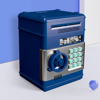 Hucha Para Niños - Juguetes Para Niños De 5 6 7 8 9 10 Años Regalos De Cumpleaños - Hucha Electrónica Cajero Automático Caja De Efectivo Para Niños De 6-8-10 Años Juguetes(azul Oscuro)