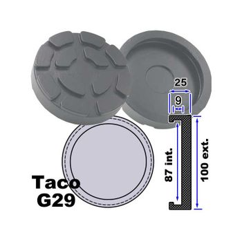 Par De Tacos De Goma 629 / G29 Para Elevadores