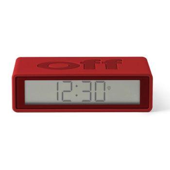 Lexon Reloj Despertador Flip+ Goma Roja