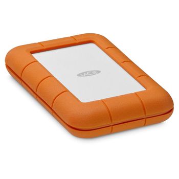 Lacie Rugged Secure, 2000 Gb, Usb Tipo C, 3.0 (3.1 Gen 1), 130 Mbit/s, Usb Con Suministro De Corriente, Naranja, Blanco