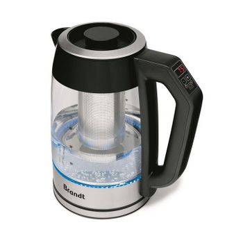 Brandt 2en1 1.7l 2200w Acero Inoxidable / Tetera Tetera Negra - Th1700ev