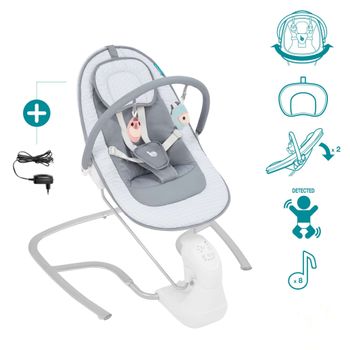 Columpios de bebé para bebés a niños pequeños, columpio compacto para bebé  con 6 movimientos, columpio portátil con música, sonidos, temporizador