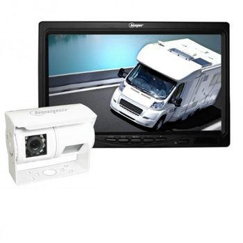 Cámara De Visión Trasera Y Retrovisor "dual Vision" Con Cámara Blanca Rwec200x-bl Beeper