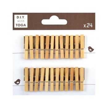 Mini Pinzas De Madera 3 Cm 24 Unidades