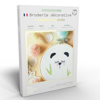 Caja De Bricolaje - Bordado Decorativo - Panda Suave