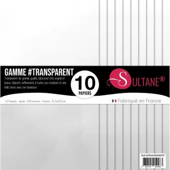 10 Papeles Transparentes Para Gofrar - 200g/m2, A: 30,5 Cm