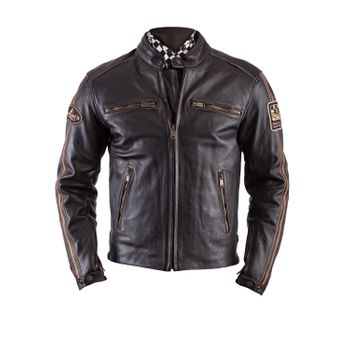 Chaqueta De Moto Helstons Ace Oldies Cuero C