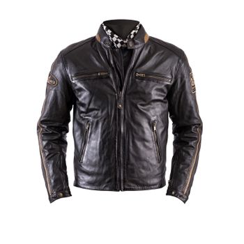 Chaqueta De Moto Helstons Ace Rag Cuero C