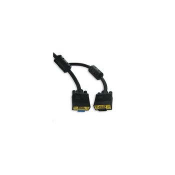 Cable Alargador Svga Gold Con Ferritas M/f 3 Coaxial - Awg30 5 M - Vgafmf5m - Neklan