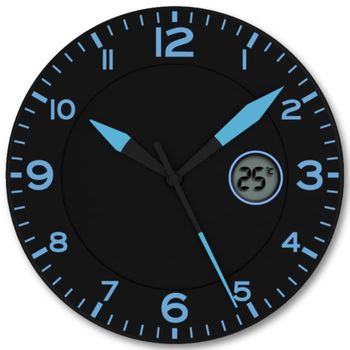 Reloj Despertador Con Cargador Inalámbrico Negro Pvc Madera Mdf 15