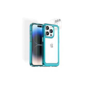 Funda Para Iphone 14 Pro Con 6 Paneles De Cristal Templado