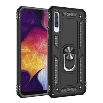 Funda Armadura Con Soporte Magnético Para Samsung Galaxy A50 - Negro