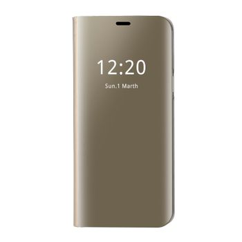 Funda Flip Clear View Para Samsung Galaxy S6 - Oro