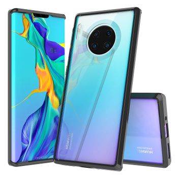 Funda Transparente Dura Para Huawei Mate 20 - Negro