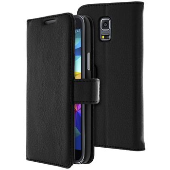 Funda Libro Billetera Para Samsung Galaxy S5 Mini - Negra