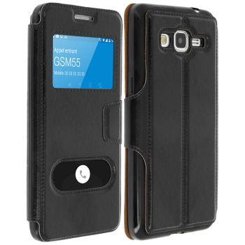 Funda Samsung Galaxy Grand Prime Libro Con Doble Ventana – Negro