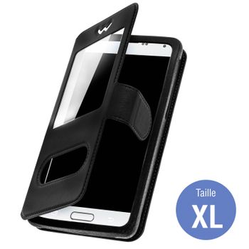 Funda Smartphone De 5 A 5,3 Pulgadas Doble Ventana – Noir