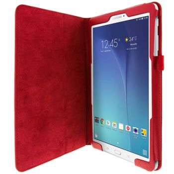 Funda Protectora Para Samsung Galaxy Tab E 9.6 - Roja - Función Soporte