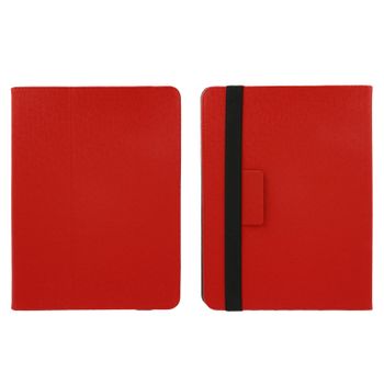 Funda Tablet 10'' Solapa Ganchos Soporte Teclado Y Vídeo - Rojo