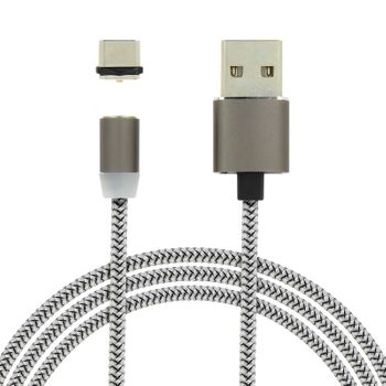 Cable Usb Con Cabezal Magnético + 2 Conectores Usb Tipo C Magnéticos