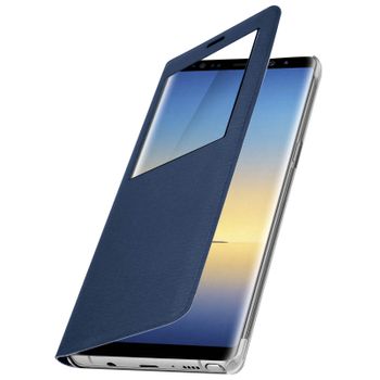 Funda Libro Samsung Galaxy Note 8 Con Ventana Carcasa Rígida – Azul Oscuro
