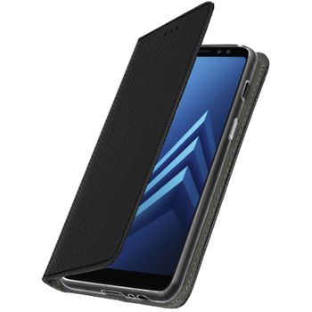 Funda Billetera Efecto Trenzado Samsung Galaxy A8 Función Soporte – Negra