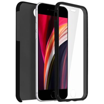 Carcasa Iphone 7 / 8 Protección 360ª Silicona + Trasera Policarbonato – Negra