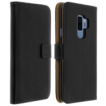 Funda Libro Billetera Para Samsung Galaxy S9 Plus Cuero Función Soporte – Negro