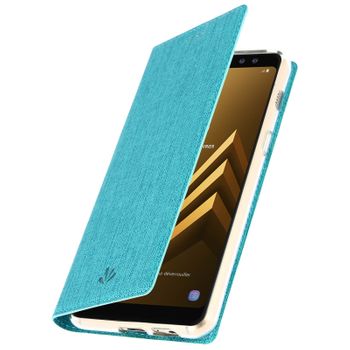 Funda Samsung Galaxy A8 Vili Libro Con Ventana Función Soporte - Turquesa
