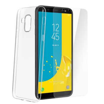 Carcasa Trasera + Cristal Templado Transparente Samsung Galaxy J6