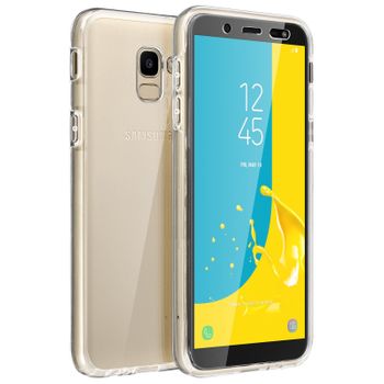 Carcasa Samsung Galaxy J6 360ª Silicona + Trasera Policarbonato – Transparente