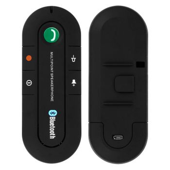 Kit Manos Libres Coche Kx1 Bluetooth 4.0 Enganche Pestaña - Negro