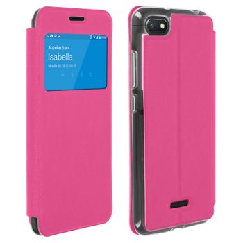 Funda Libro Billetera Ventana Rosa Xiaomi Redmi 6a Función Soporte