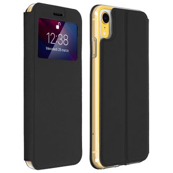 Funda Libro Billetera Ventana Negra Apple Iphone Xr Función Soporte