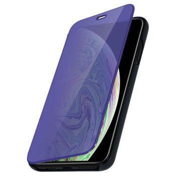 Funda Iphone Xs Max Libro Tapa Espejo Translúcida – Azul Oscuro