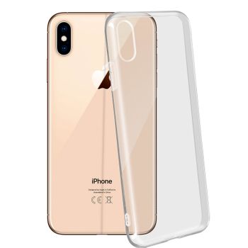 Carcasa Iphone Xs Max De Silicona Flexible Trasera Antihuellas Transparente