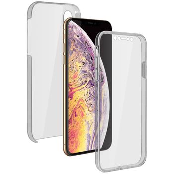 Carcasa Iphone Xs Max 360ª Silicona + Trasera Policarbonato – Transparente